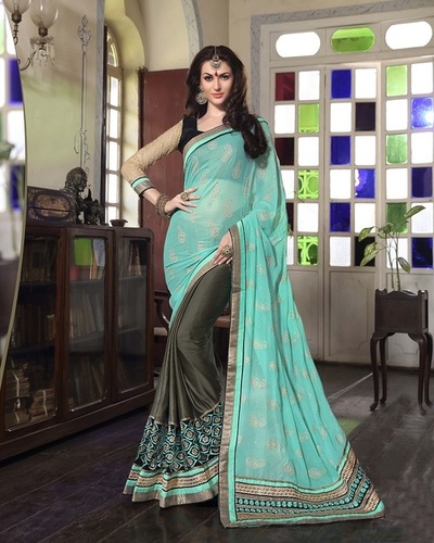 फैंसी डिजाइनर नवीनतम विशेष पार्टी पहनें साड़ी