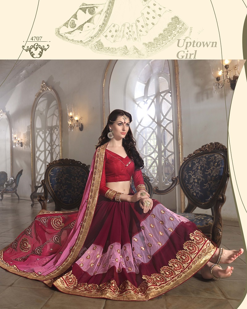 Fancy Designer Latest Exclusive Party Wear Saree - Georgette Fabric, Size: 5.50 Meter, Blouse: 0.75 Meter, Color: Pink, Multi Embroidery Work, Bollywood Style, Dry Clean Only