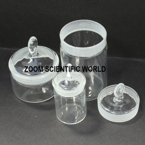 Weighing Bottles - Glass, Interchangeable Stopper, Tall and Squat Forms, Transparent, Chemical Laboratory Use, Various Capacities 20-60 ml