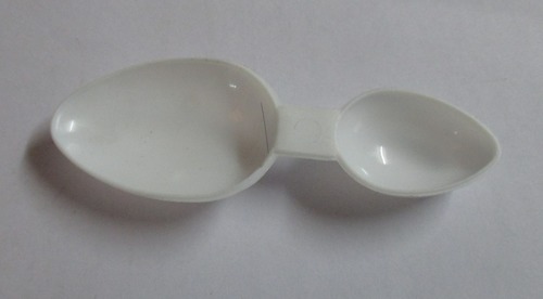 White 2.5Ml Double Sided Plastic Spoon