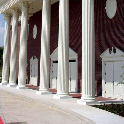 GRC COLUMN - GFRG Round Base, 10 Inch | Finely Polished, Attractive Look, Weather-Resistant, Custom Designs Available