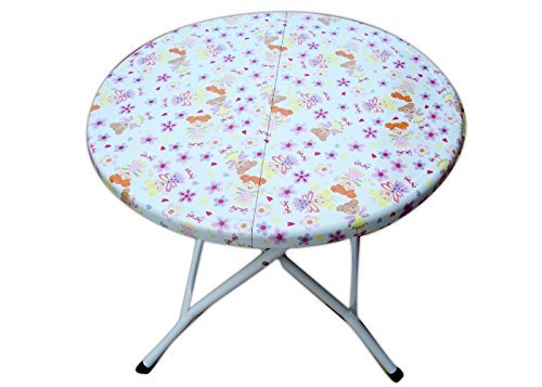 Kids Play Group Table - Polypropylene, 56 Cm Diameter, 46 Cm Height | Foldable, Portable, Colorful Laminated Prints