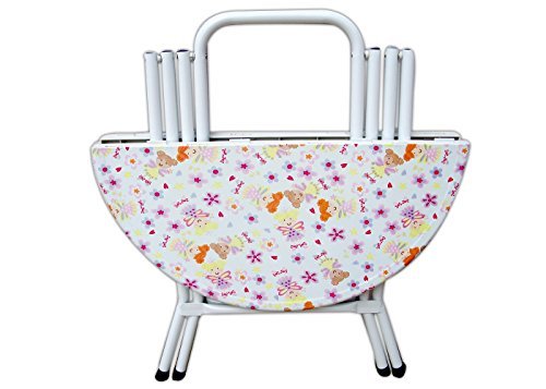 Kids Play Group Table - Polypropylene, 56 Cm Diameter, 46 Cm Height | Foldable, Portable, Colorful Laminated Prints