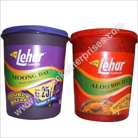 Plastic Containers - Polyvinyl Chloride, Round Shape | Purple and Red Color