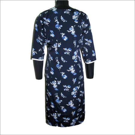 Printed Poly Crepe Kurta