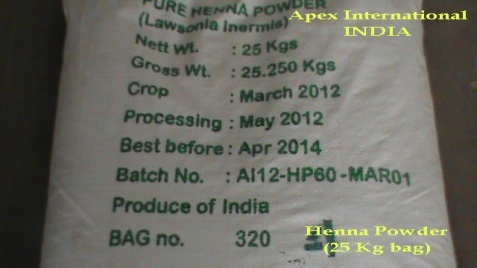 Henna Powder - Color: Green (Powder); Imparts Natural Reddish-brown Tint.