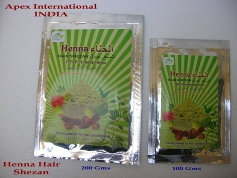 Henna Powder - Color: Green (Powder); Imparts Natural Reddish-brown Tint.