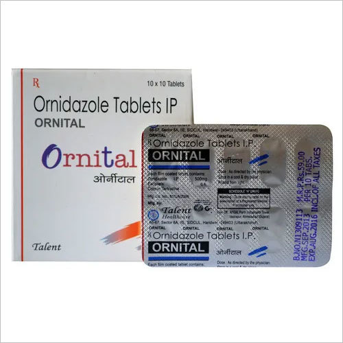 Ornidazole Antibiotic Tablets - 500 mg , Effective Treatment for Bacterial Infections and Diarrhea, Suitable for Teenagers and Women