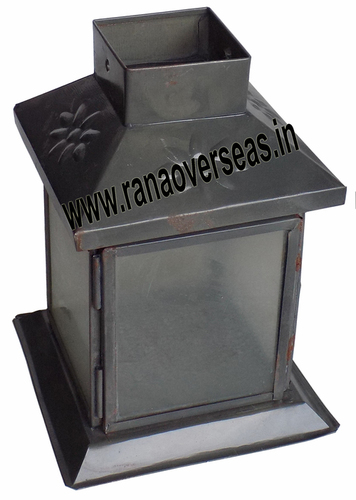 Grey Iron Metal Lantern