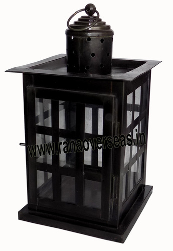 Black Iron Metal Lanterns 10358