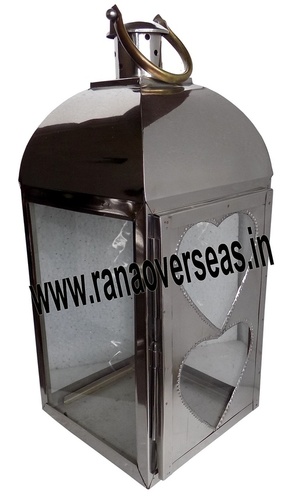 Silver Stainless Steel Candle Lantern 10400