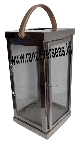 Silver Stainless Steel Decorative Lantern 10397