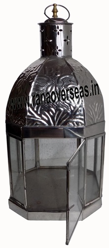 Silver Steel Decorative Lantern 10363