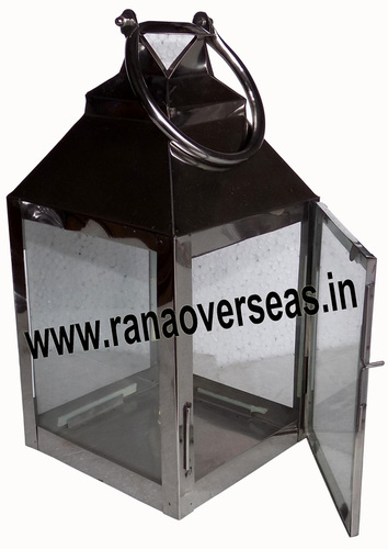 Silver Steel Lantern 10359