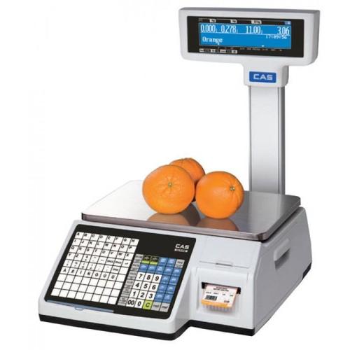 Label Printer Scale - Stainless Steel Build | Auto Hold Function, LCD Display, Rechargeable Battery, Dust-Proof for Groceries and Supermarkets
