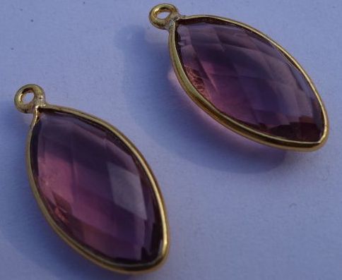 नेचुरल पर्पल क्वार्ट्ज मार्क्विस शेप