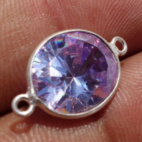 गोल प्राकृतिक अमेथिस्ट ज़िक्रोन