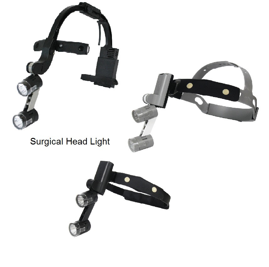 Shadowless Surgical Headlight - Plastic, Variable Illumination (0-100,000 Lux) | High Efficiency, Perfect For Hospitals And Clinics, Includes Rechargeable Batteries And Filters