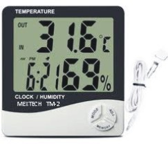 White And Black Digital Thermohygrometer