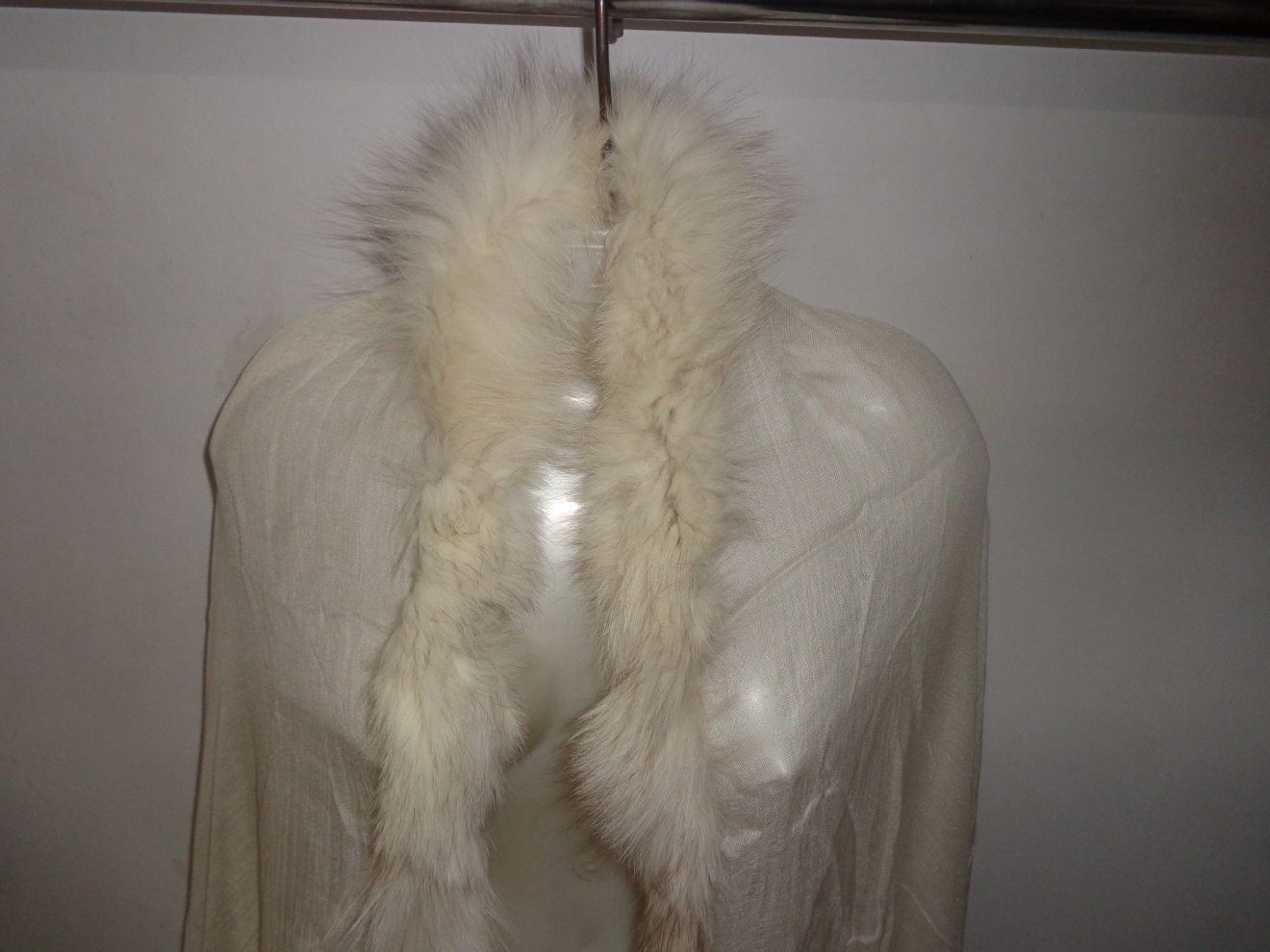 Modal Designer Stole With One Side Fur