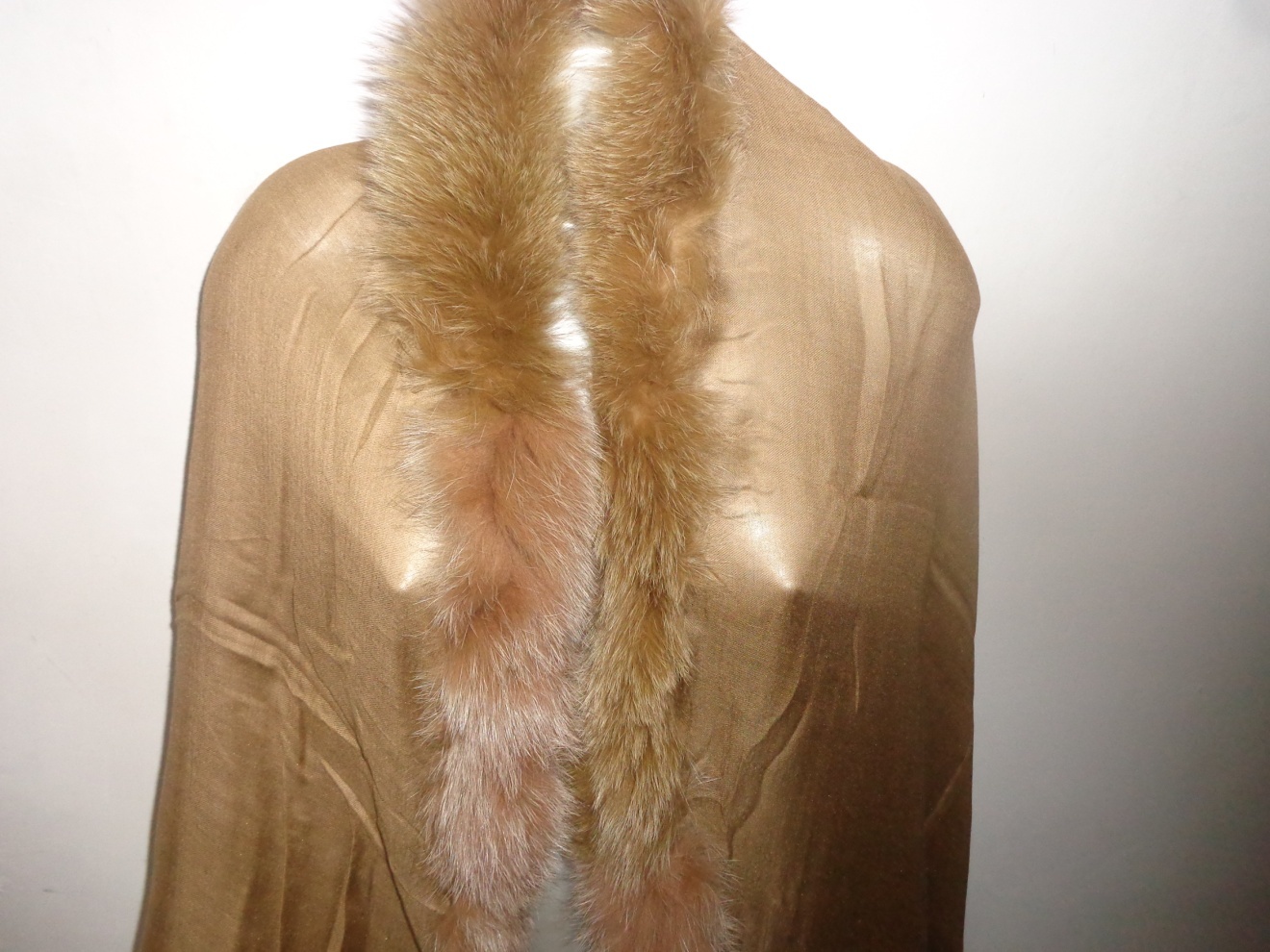 Modal Designer Stole With One Side Fur