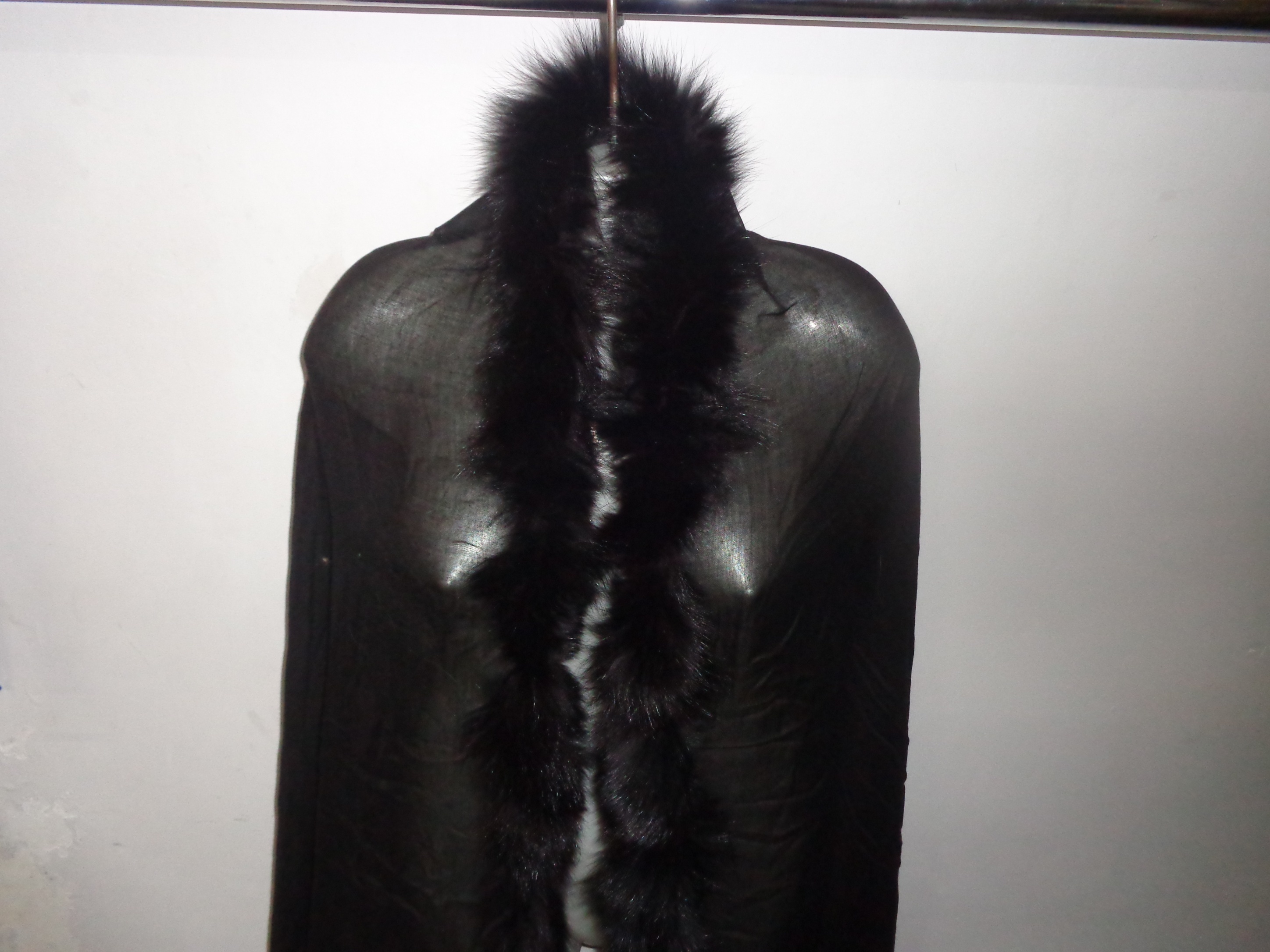 Modal Designer Stole With One Side Fur