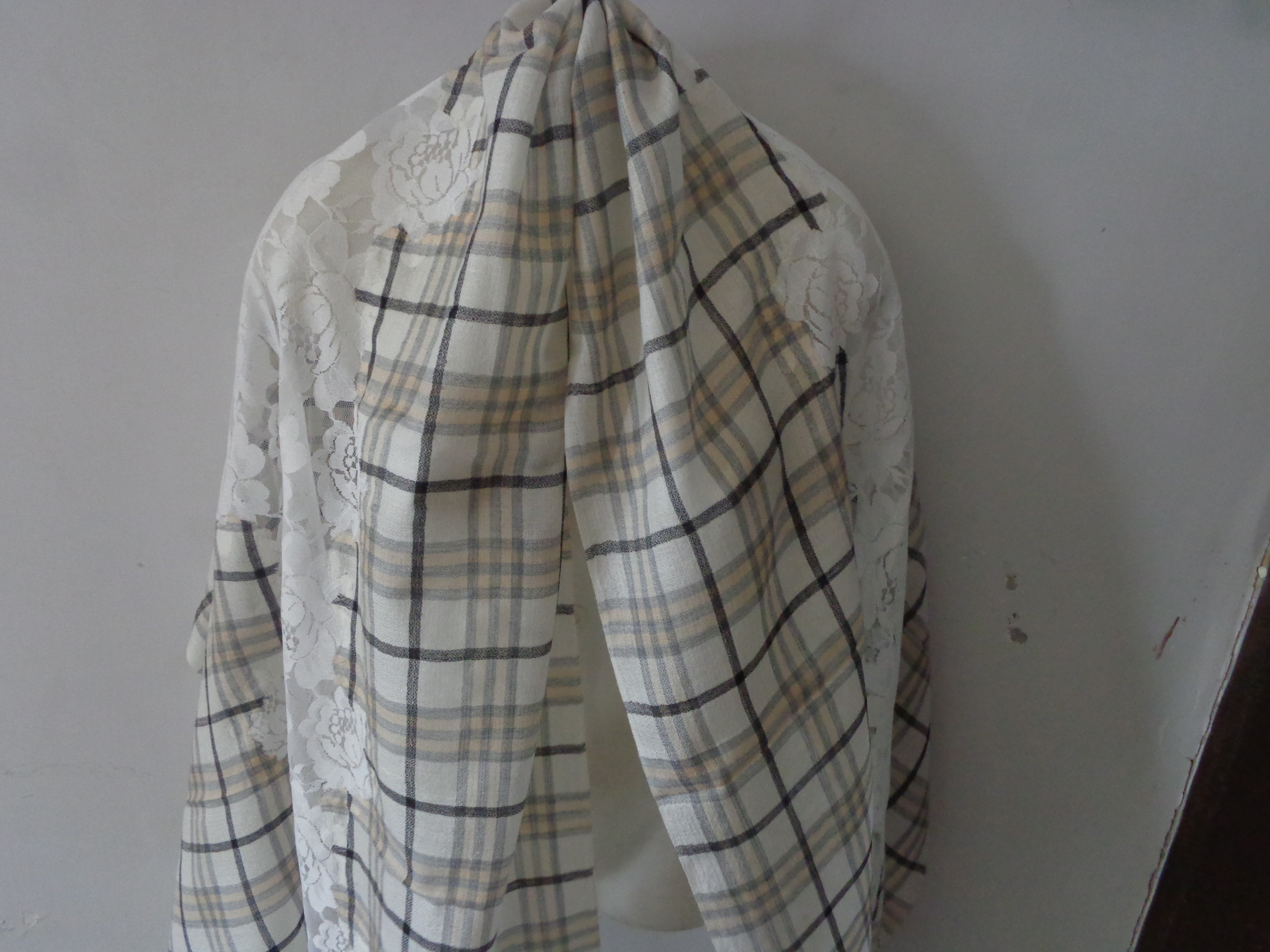 Designer Lace Trim Modal Stoles