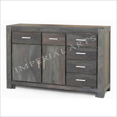 Sheesham Wood 2 Door 6 Drawers Side Board