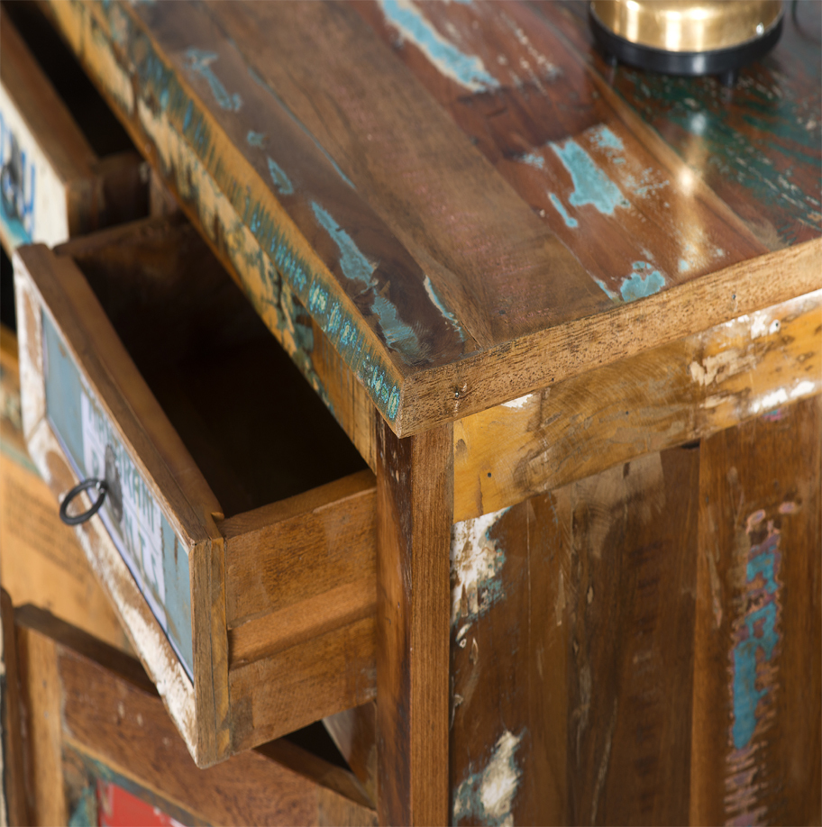 Reclaimed Wood 3 Door 3 Drawer Side Board