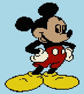 मिकी माउस टाइल्स का मोज़ेक