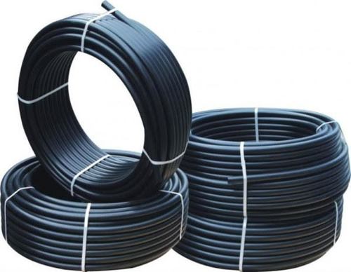 HDPE Pipes - PE Material, 16-200 mm Diameter, Black Color, 2.2-6.9 mm Wall Thickness, PN 2.5-16 Rating | Highly Durable, Crack Resistant, Corrosion Resistant, Flexible and Lightweight