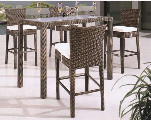 Wicker Bar Furniture Set
