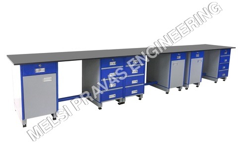 Laboratory Instrument Table - Iron Frame, Easy to Clean and Maintain | Sophisticated Design with Separate Drawers and Storage Cabinets