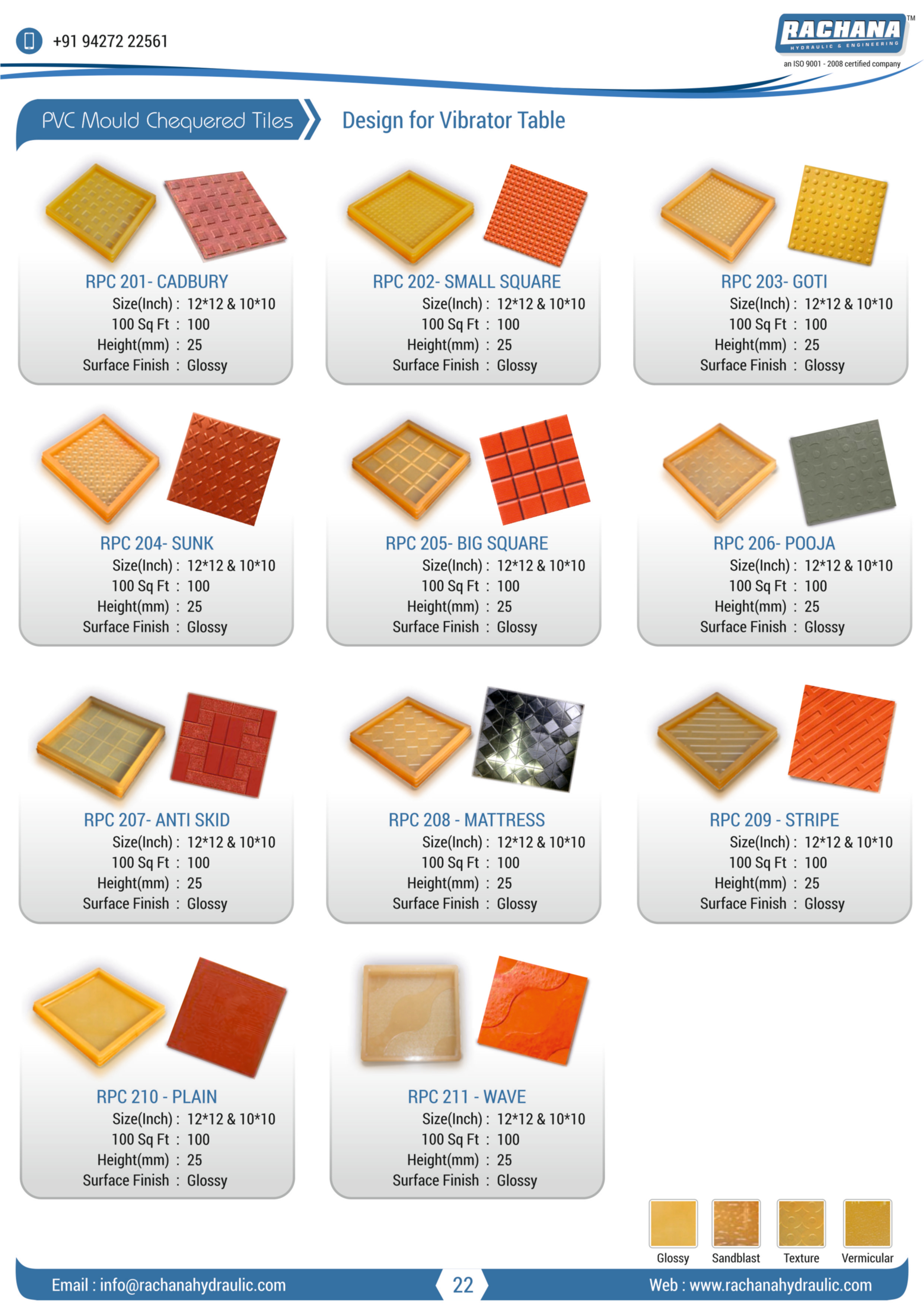 Pvc Mould Paver Blocks