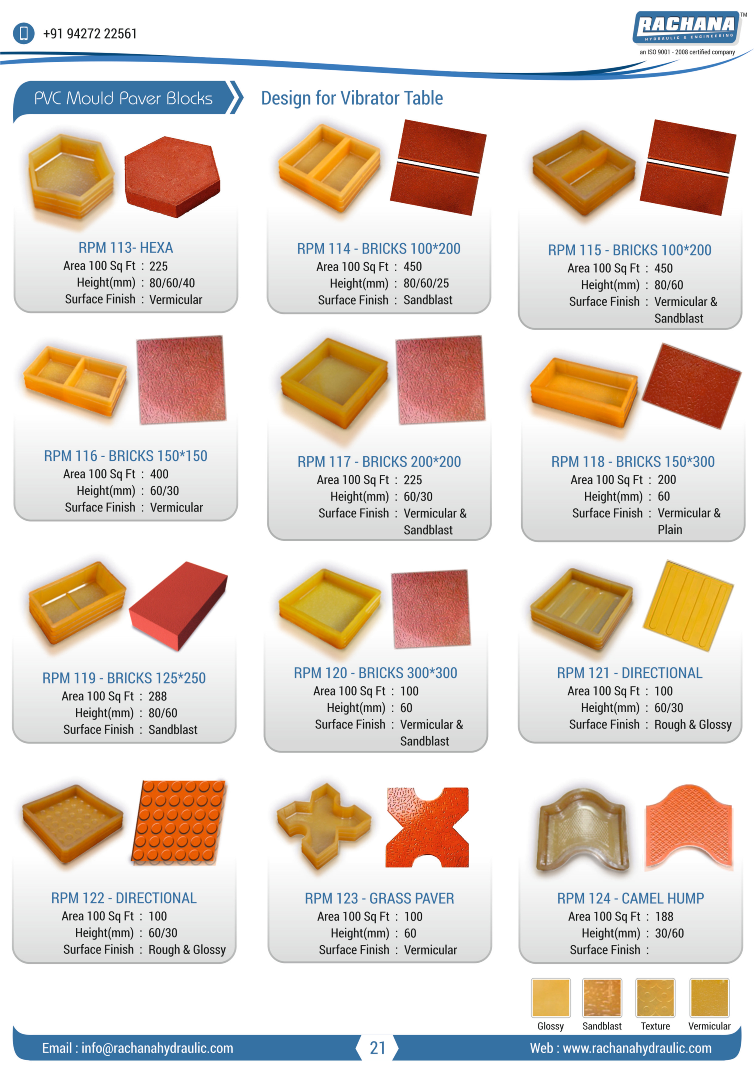 Pvc Mould Paver Blocks