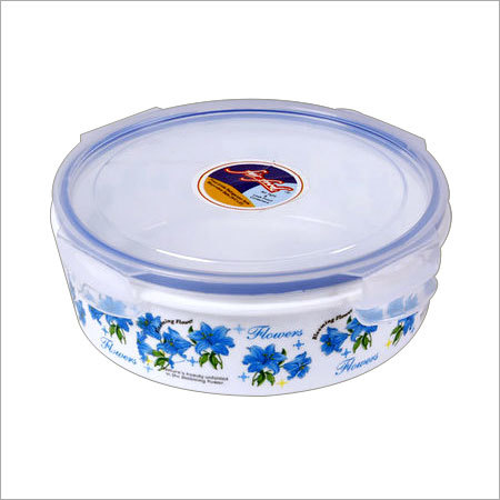 लीक प्रूफ गोल कंटेनर 1000 एमएल प्रिंट