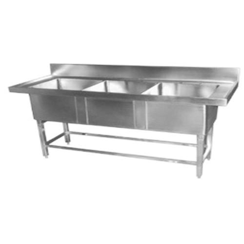 Silver Three Sink Washing Units