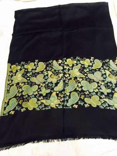 Model/Cashmere Butterfly Scarves