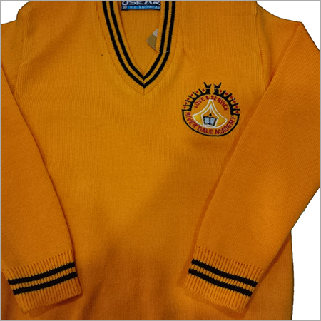 School Sweaters Collar Type: V Neck