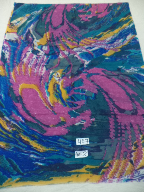 Mixcolor Silk Wool Printed Stoles