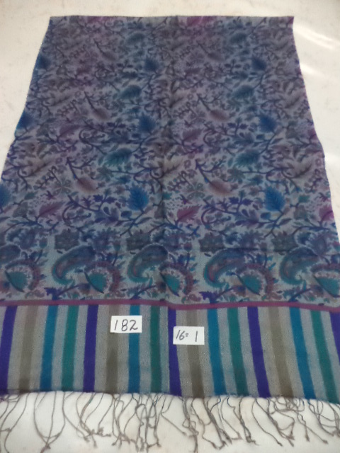 Mixcolor Silk Wool Kani Printed Stoles