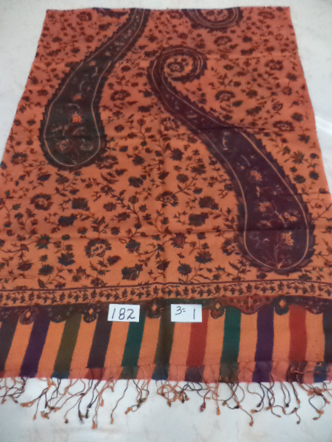 Mixcolor Silk Wool Kani Printed Stoles