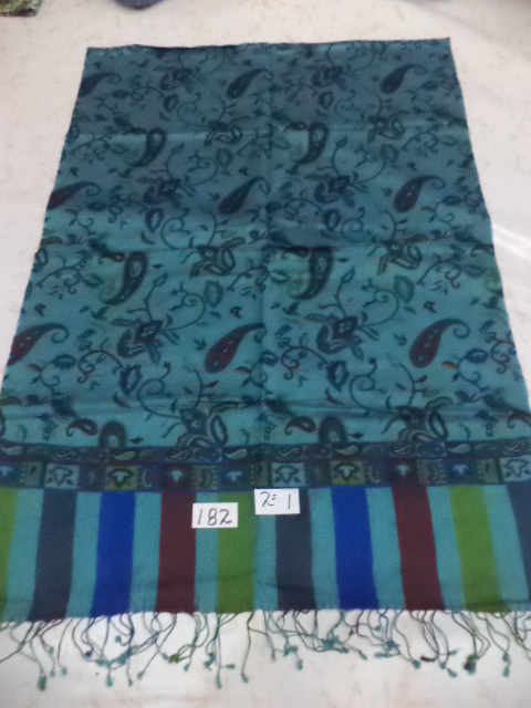 Mixcolor Silk Wool Kani Printed Stoles