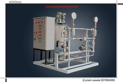 White Skid Mounted Chemical Dosing System