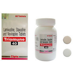 Triomune Tablet - 150mg/40mg/200mg | Co-Formulation of Lamivudine, Stavudine, Nevirapine for Effective HIV Management