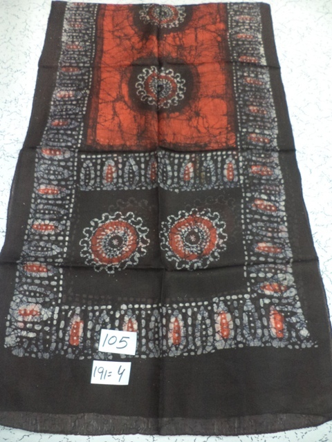 Mixcolor Pure Silk Batik Printed Stoles