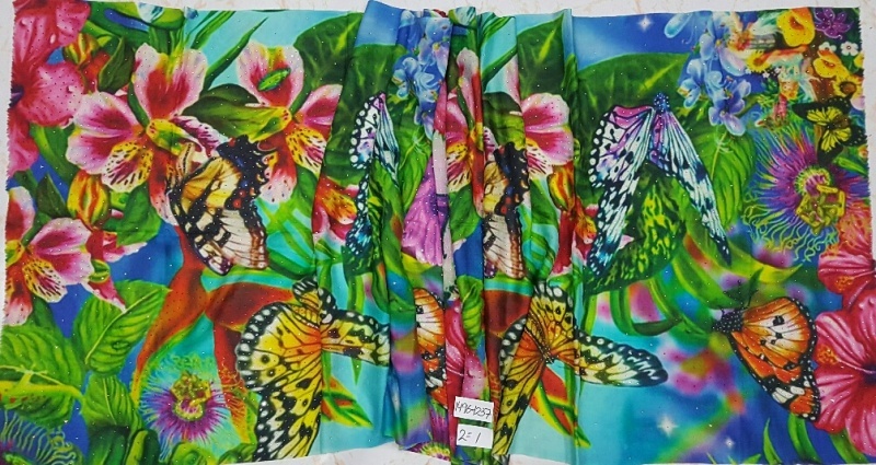 Mix Color Merino Wool Digital Print With Swasrosvki Stole