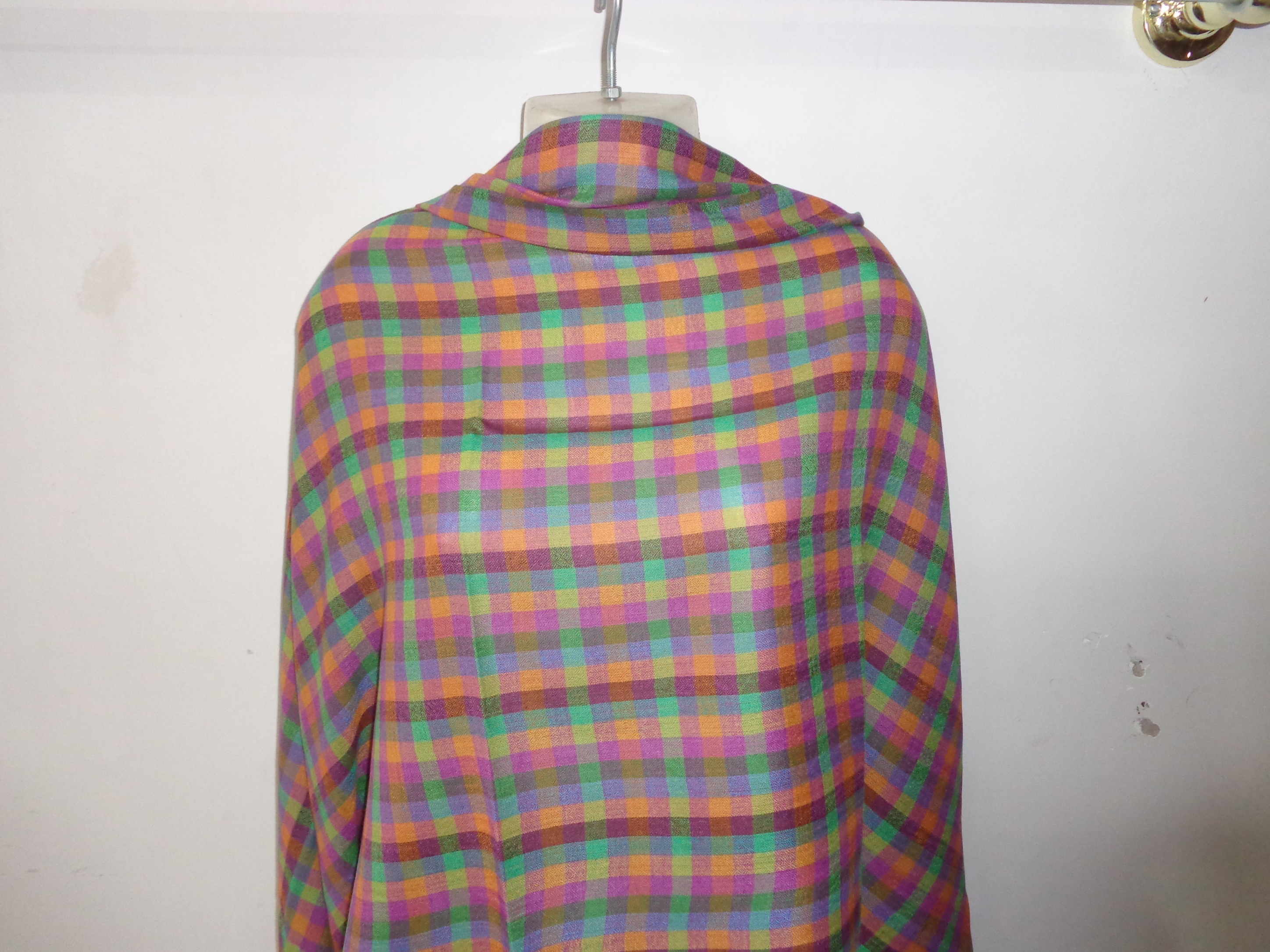 Fine Wool Multi Check Stoles