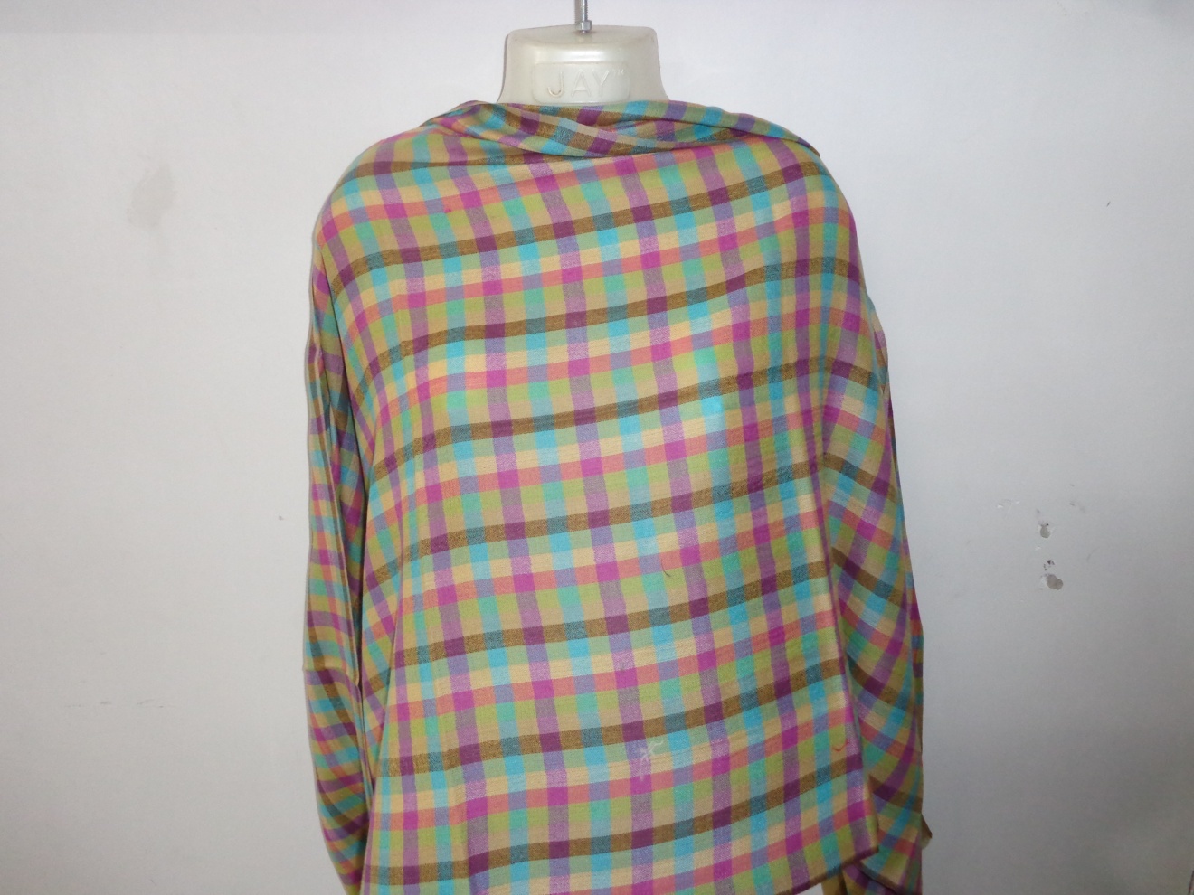 Fine Wool Multi Check Stoles
