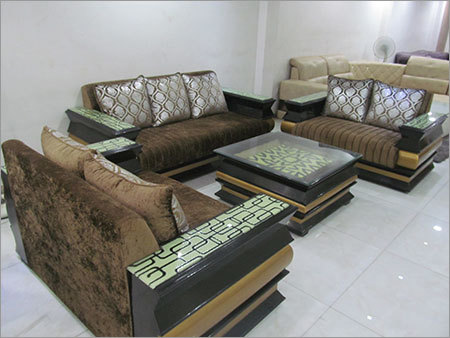 लकड़ी का फ़ैशनेबल सोफ़ा सेट